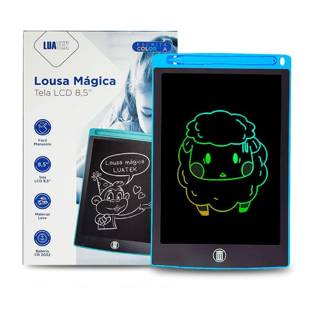 Lousa Mágica Digital Lcd Infantil Grande 8,5 Polegadas Azul - 1