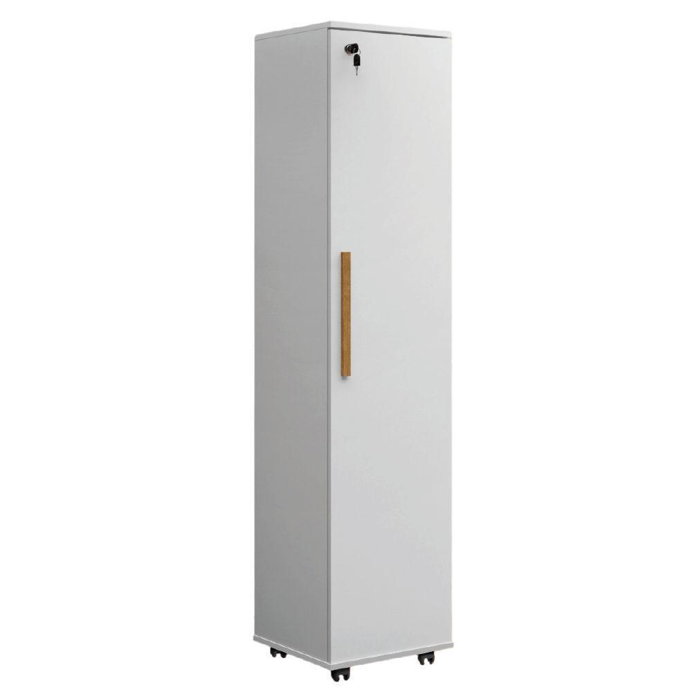 Armário Multiuso Lavanderia Com Chave E Rodízios 1 Porta Lune Branco J&a Branco - 1