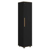 Armário Multiuso Lavanderia Com Chave E Rodízios 1 Porta Lune Preto J&a Preto - 1