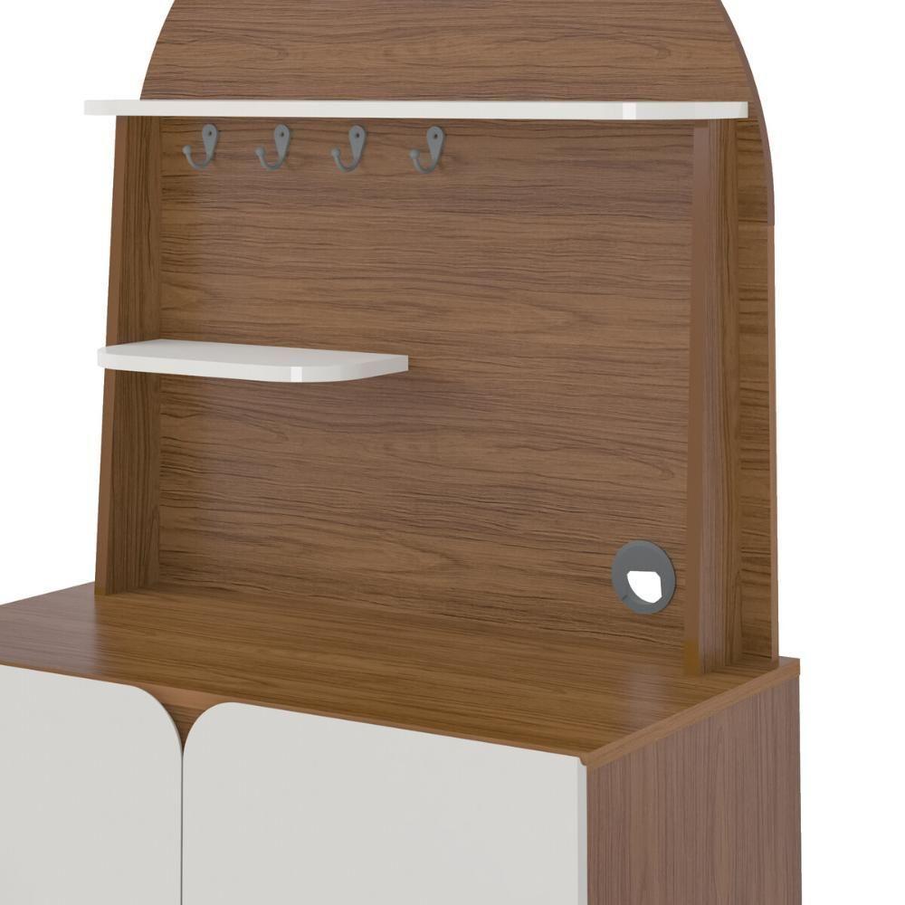 Aparador Cantinho Do Café 2 Portas Retrô Multimóveis Cr50079 Cedro/off White Cedro/off White - 2