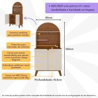 Aparador Cantinho Do Café 2 Portas Retrô Multimóveis Cr50079 Cedro/off White Cedro/off White - 6