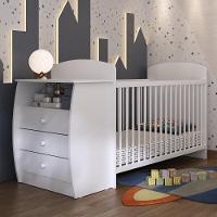 Berço Cômoda Cajuzinho Para Colchão 60x130cm Multimóveis Bb0516 Branco - 5