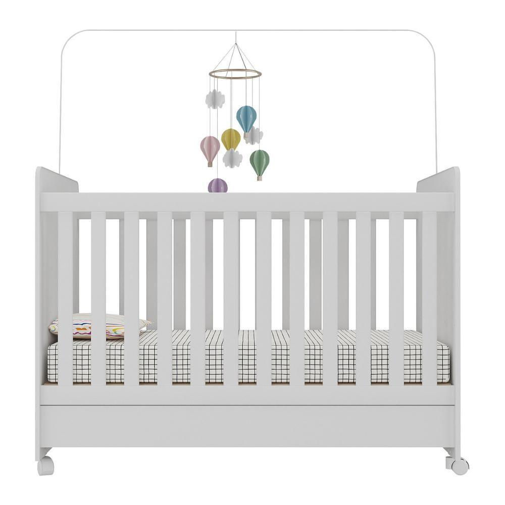 Berço Americano 3 Em 1 Com Colchão Incluso Chantilly Multimóveis Bb0504bc Branco - 4