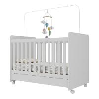 Berço Americano 3 Em 1 Com Colchão Incluso Chantilly Multimóveis Bb0504bc Branco - 1