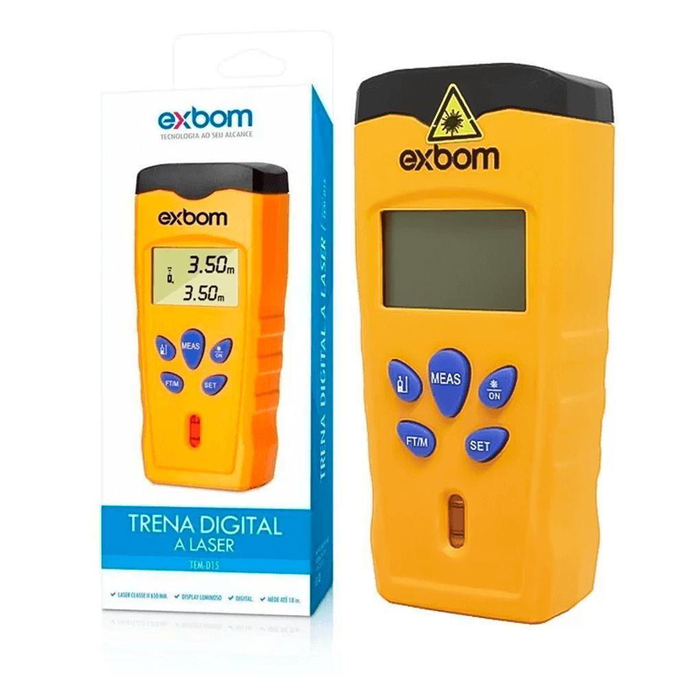 Trena Digital A Laser Com Nível 18 Metros Com Display Lcd - 1