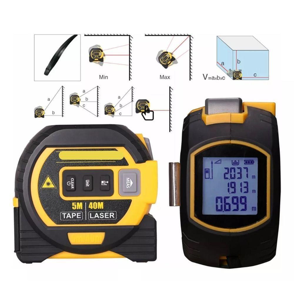Trena Digital Visor Lcd Multifuncional Medição Laser 40m - 1