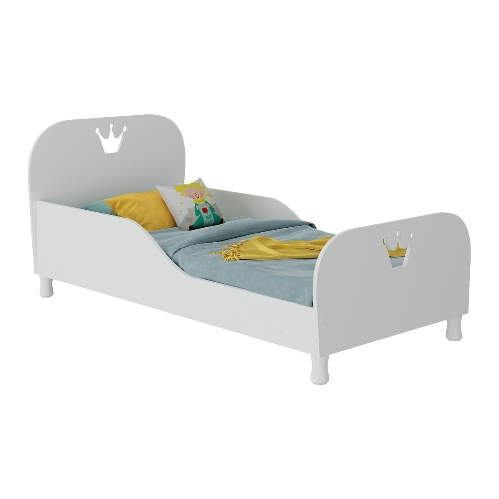 Cama Infantil Para Colchão 70x150cm 100% Mdf Majestade Multimóveis Bb2321 Branco Branco - 1