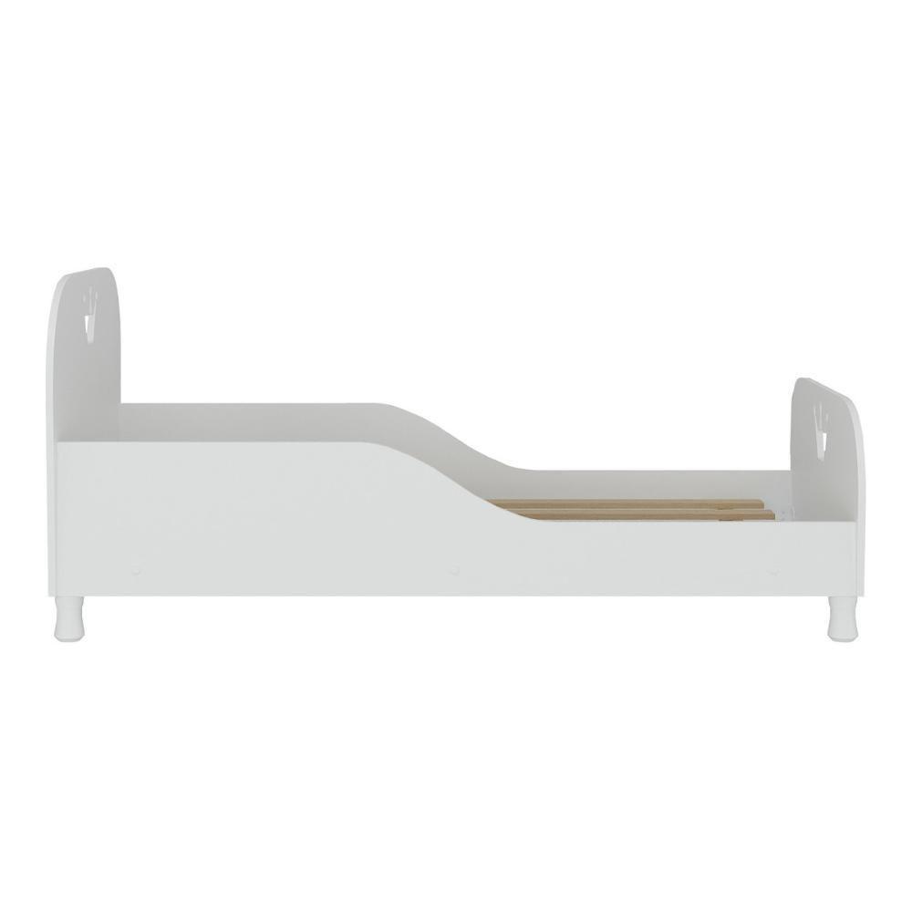 Cama Infantil Para Colchão 70x150cm 100% Mdf Majestade Multimóveis Bb2321 Branco Branco - 3