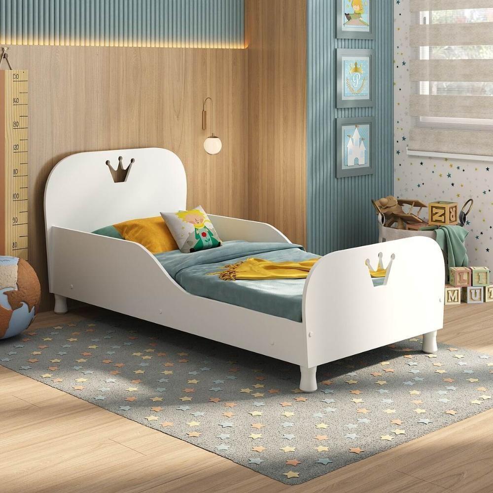 Cama Infantil Para Colchão 70x150cm 100% Mdf Majestade Multimóveis Bb2321 Branco Branco - 7