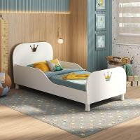 Cama Infantil Para Colchão 70x150cm 100% Mdf Majestade Multimóveis Bb2321 Branco Branco - 7