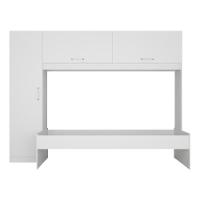Cama Solteiro Com Guarda-roupas Para Colchão 88x188 Cm Casadinho Multimóveis Bb2650 Branco Branco - 3