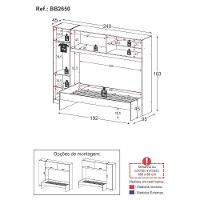 Cama Solteiro Com Guarda-roupas Para Colchão 88x188 Cm Casadinho Multimóveis Bb2650 Branco Branco - 8