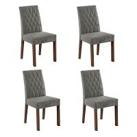 4 Cadeiras De Jantar 4256 Rustic/silver Madesa Rustic/silver - 1