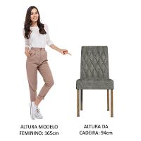 4 Cadeiras De Jantar 4256 Rustic/silver Madesa Rustic/silver - 8