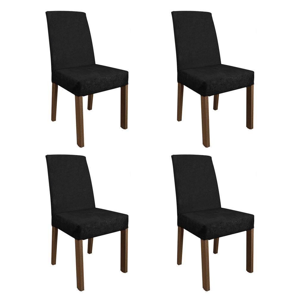 4 Cadeiras De Jantar 4255 Rustic/oxford Madesa Rustic/oxford - 1