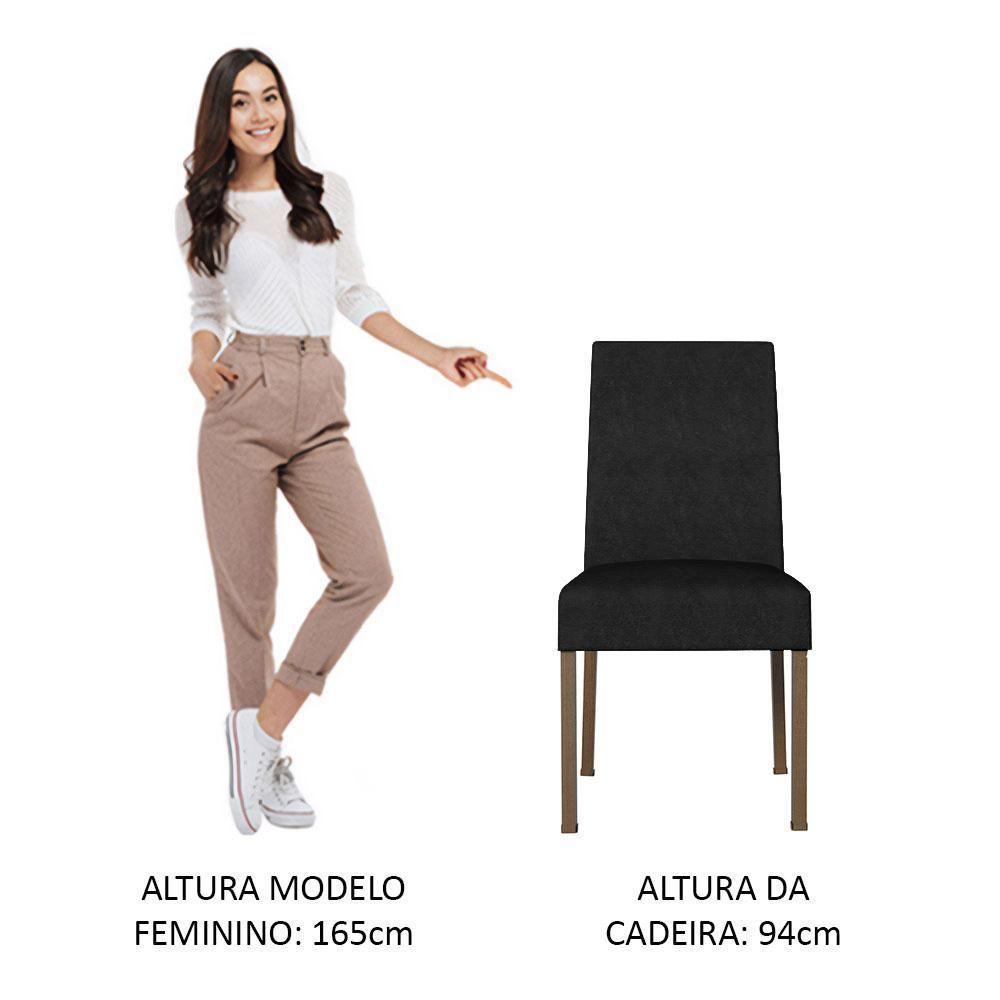 4 Cadeiras De Jantar 4255 Rustic/oxford Madesa Rustic/oxford - 6