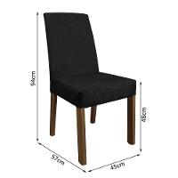 4 Cadeiras De Jantar 4255 Rustic/oxford Madesa Rustic/oxford - 7