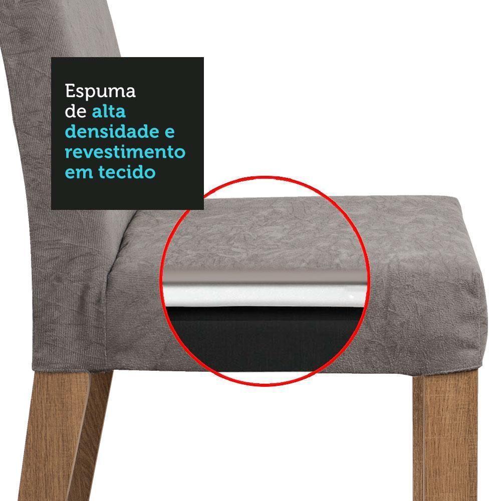 Conjunto Sala Jantar Mesa Vidro 4 Cadeiras Rustic - 8