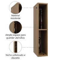 Nicho Aéreo Duplo Para Cozinha Módulo Suspenso Nogal Paris Batrol - 2