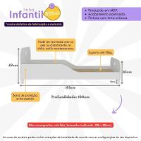 Cama Solteiro Para Colchão 88x188cm 100% Mdf Majestade Multimóveis Bb2320 Branco Branco - 6