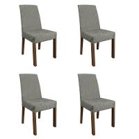 Kit 4 Cadeiras De Jantar 4255 Rustic/silver Madesa Rustic/silver - 1