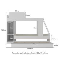 Treliche Para Colchão 78x188cm Sundae Multimóveis Bb329 Branco - 2