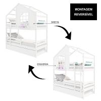 Treliche Casinha Com Janela E Grade De Proteção Madeira Maciça Branco Housin - 2