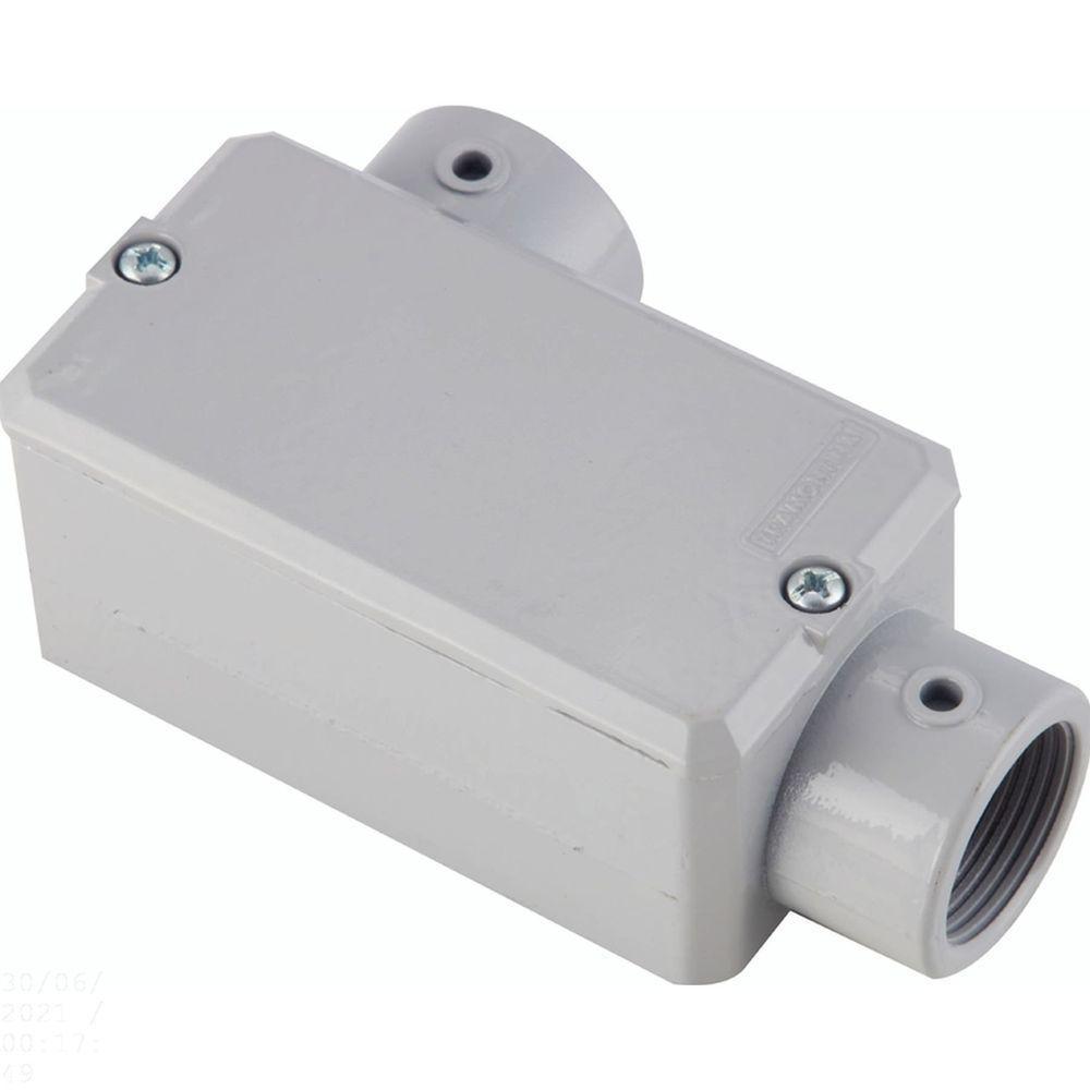 Condulete Fixo 1-2 Tipo Ll - Com Tampa - Rosca Bsp - Com Pintura Eletrostática A Pó Tramontina - 1