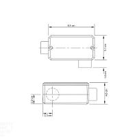Condulete Fixo 1-2 Tipo Ll - Com Tampa - Rosca Bsp - Com Pintura Eletrostática A Pó Tramontina - 2
