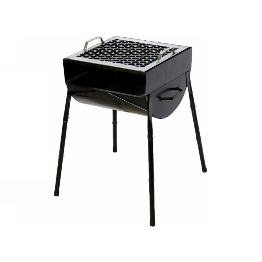 Churrasqueira Praia Campo Em Aço Pé E Grelha Fe 75X36X30Cm - 1