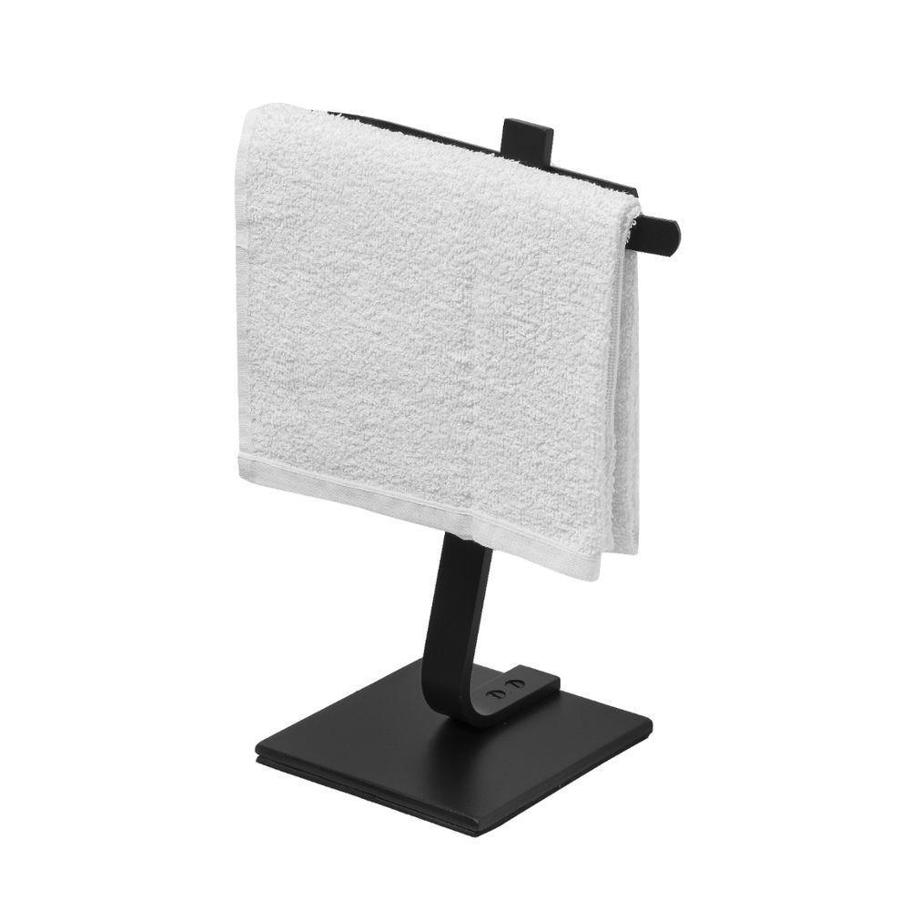 Kit Porta Toalha de Bancada e Papel Higiênico de Chão Preto - 4