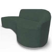 Sofá 3 Lugares Curvo Sala De Estar Living Firenze Direito D02 Linho Verde Musgo 210 Cm C-117 - Lyam