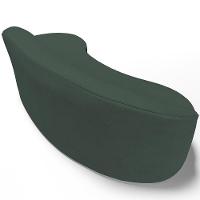 Sofá 3 Lugares Curvo Sala De Estar Living Firenze Direito D02 Linho Verde Musgo 210 Cm C-117 - Lyam - 6