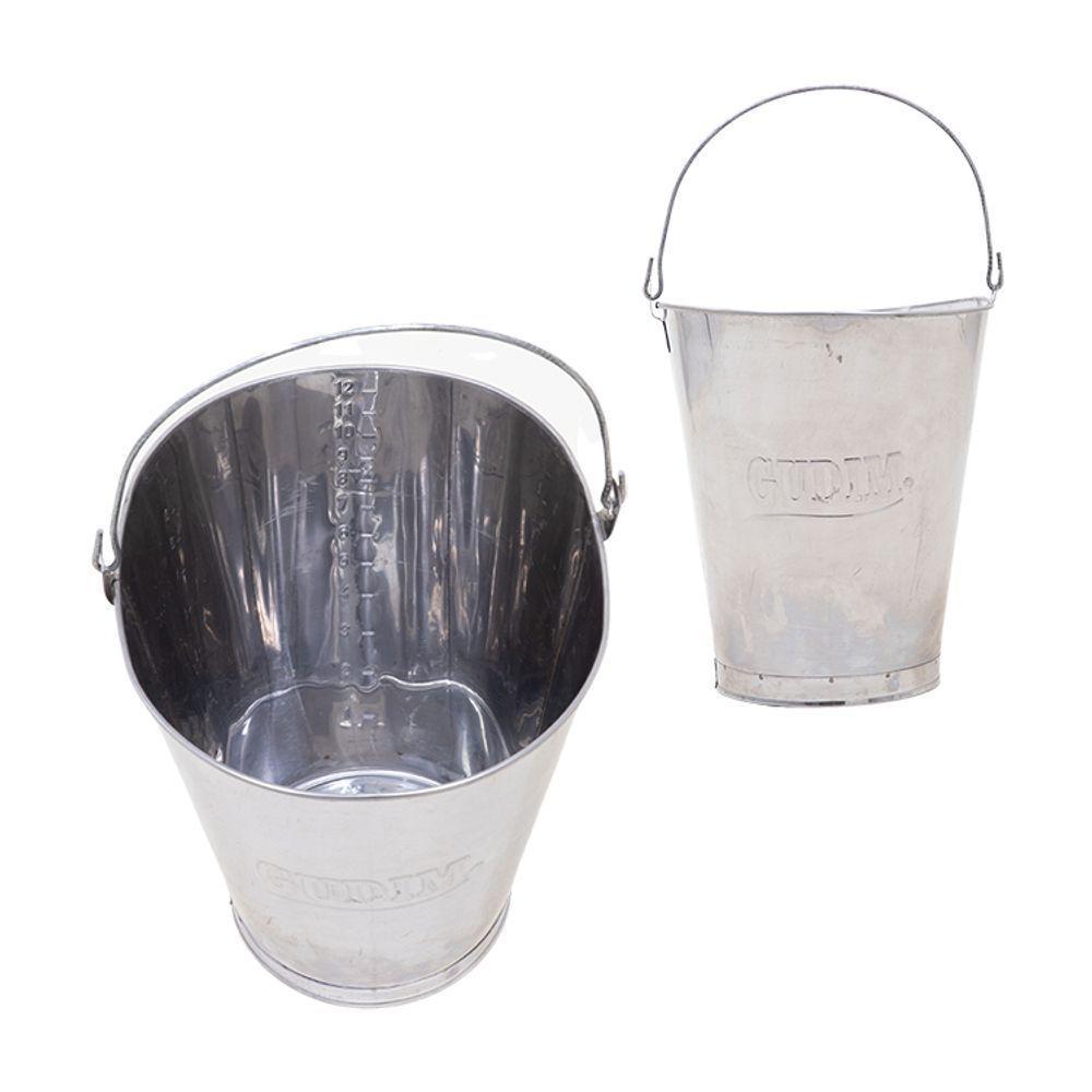 Balde Ordenha Tirar Leite 12 Litros Aço Inox Graduado Durável - Gudim - 1