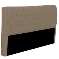 Cabeceira Casal Estofada Para Cama Box Glass Veludo Capuccino - 1