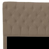 Cabeceira Casal Estofada Para Cama Box Glass Veludo Capuccino - 5