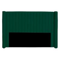 Cabeceira Casal Estofada Para Cama Box Alicia Veludo Cor Verde Esmeralda - 1