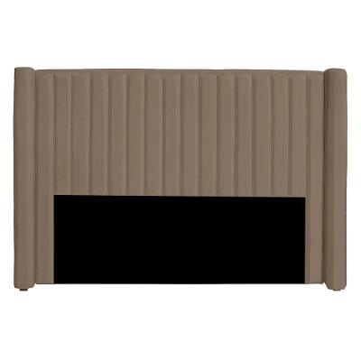 Cabeceira Casal King Size Estofada Para Cama Box Alicia Veludo Capuccino