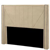 Cabeceira Casal Estofada Para Cama Box Toronto Veludo Cor Bege - 1