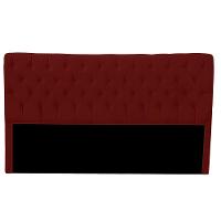 Cabeceira Casal Estofada Para Cama Box Glass Veludo Cor Marsala - 1