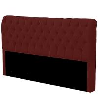 Cabeceira Casal Estofada Para Cama Box Glass Veludo Cor Marsala - 3