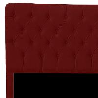 Cabeceira Casal Estofada Para Cama Box Glass Veludo Cor Marsala - 5