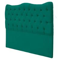 Cabeceira Casal Para Cama Box Estofada Dunas Veludo Cor Verde Esmeralda - 5