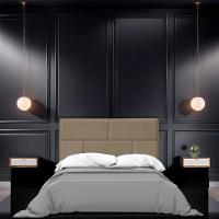 Cabeceira Casal King Size Estofada Para Cama Box Jade Veludo Capuccino. - 6