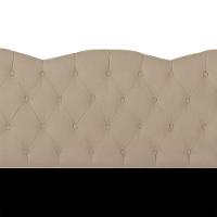 Cabeceira Casal King Size Estofada Para Cama Box Verona Veludo Bege Escuro - 6