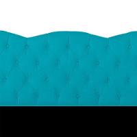 Cabeceira Casal Queen Estofada Para Cama Box Verona Veludo Cor Azul Claro - 5