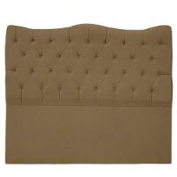 Cabeceira Casal Queen Para Cama Box Estofada Dunas Veludo Capuccino - 1