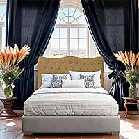 Cabeceira Casal Queen Para Cama Box Estofada Dunas Veludo Bege Escuro - 6