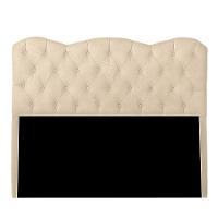 Cabeceira Casal Queen Estofada Para Cama Box Verona Veludo Bege - 1