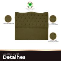 Cabeceira Casal Queen Para Cama Box Estofada Dunas Veludo Cor Chocolate - 3